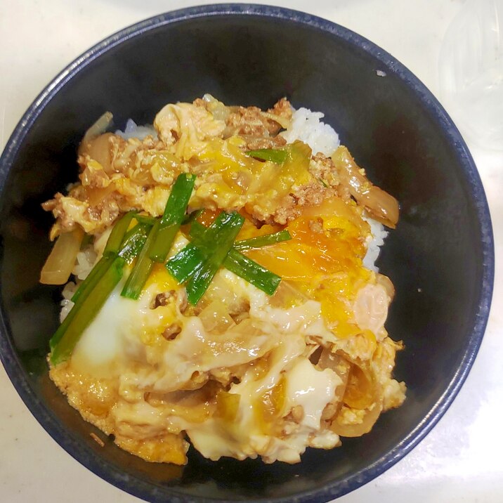 ひき肉の玉子丼